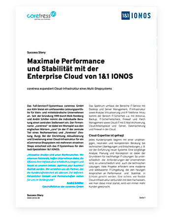 Dokument coretress; Headline: Maximale Performance und Stabilität mit der Compute Engine von 1&1 IONOS