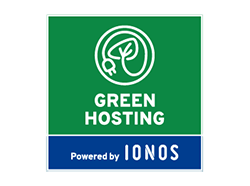 Green Hosting powered by IONOS badge