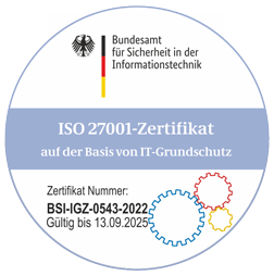 ISO 27001-Zertifikat auf der Basis von IT-Grundschutz