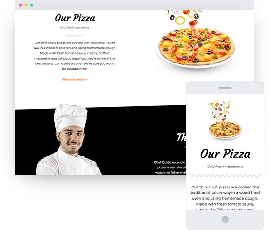 MyWebsite template for Italian restaurant