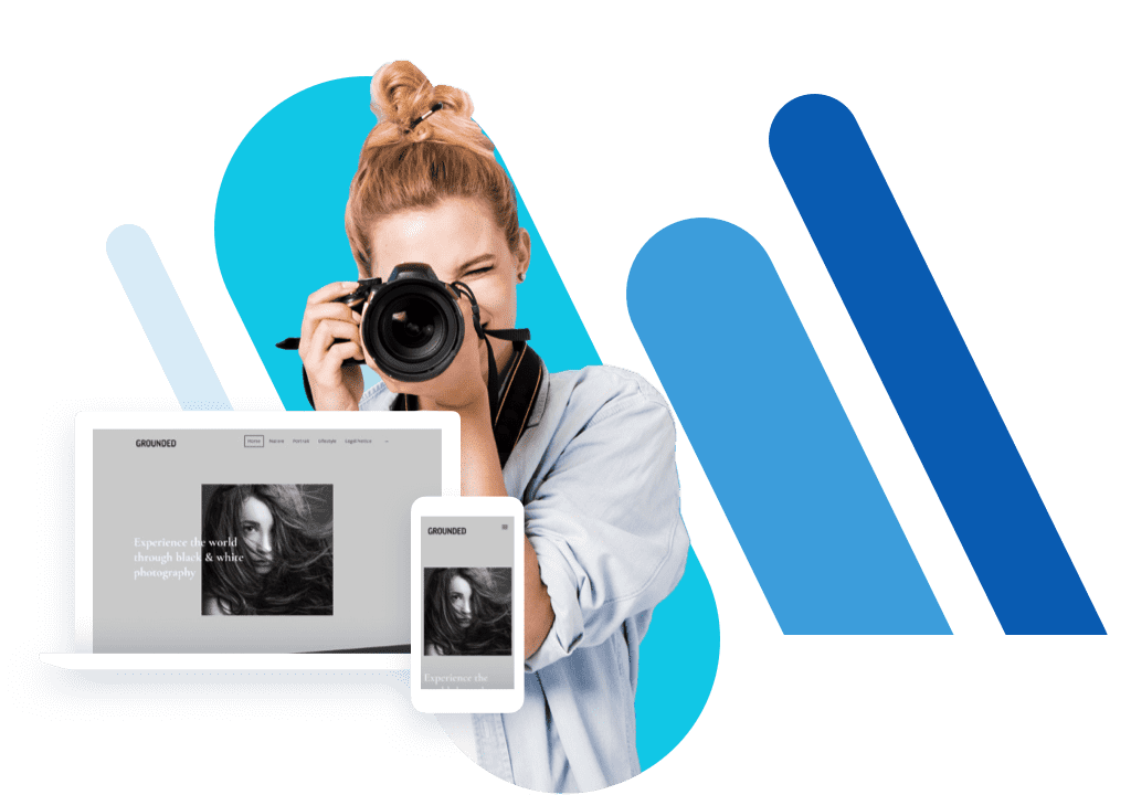 Photographer and her portfolio website