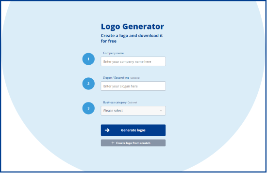 Logo Generator enter company name