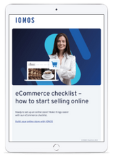Tablet with eCommerce checklist on the screen