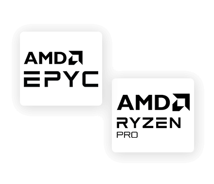 stage logos AMD Ryzen Pro and EPYC