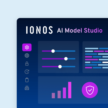 Visualisierung von Funktionen des IONOS AI Model Studio mit verbundenen Modulen