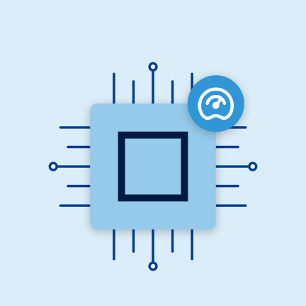 Prozessor-Symbol zur Darstellung von vCPU-Ressourcen