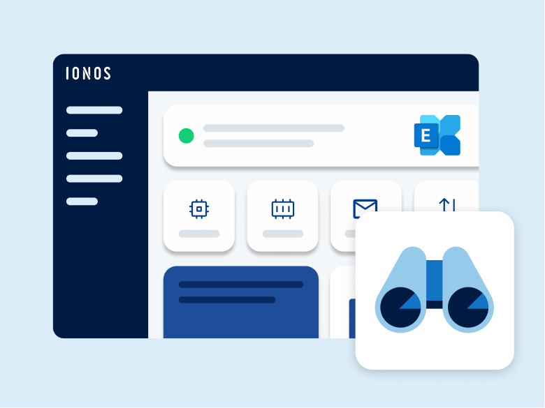 Dashboard mit Monitoring-Icons: steht für 24/7 Überwachung und stabilen Betrieb.