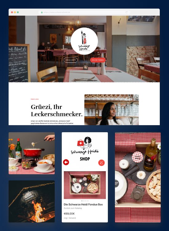 Schwarze Heidi - Restaurant Berlin mit Shop-Integration von IONOS
