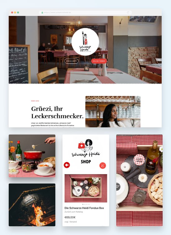 Schwarze Heidi - Website Webhosting und Online-Shop von IONOS