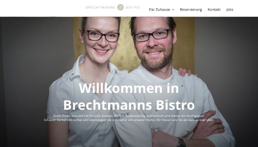 Brechtmanns Bistro Abholung und Lieferservice auf eigener Website