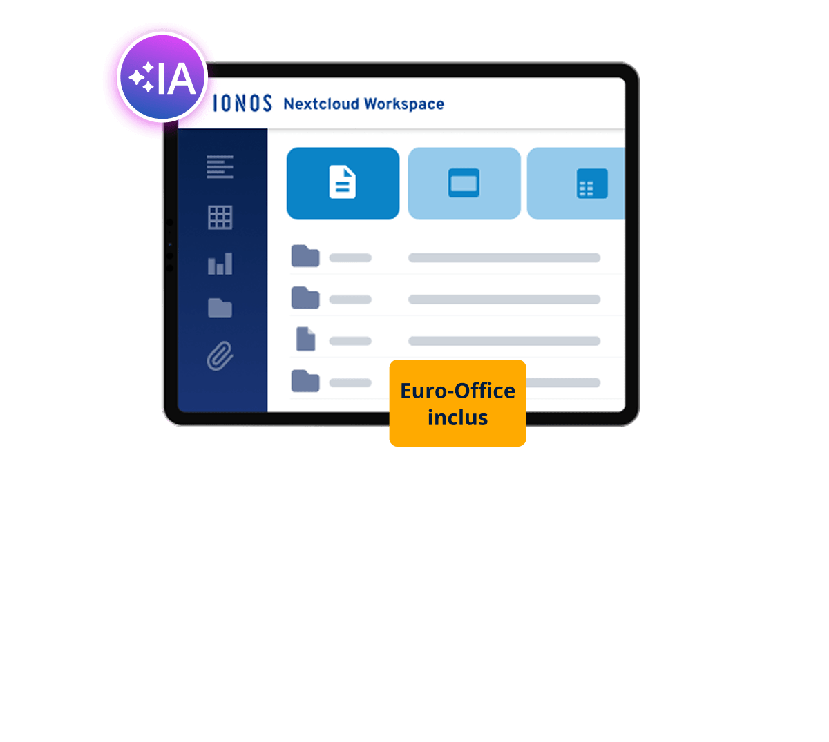 IONOS Nextcloud Workspace mit Euro-Office inklusive.
