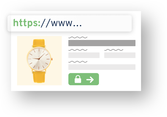 Graphical website: An online store that is selling watches 