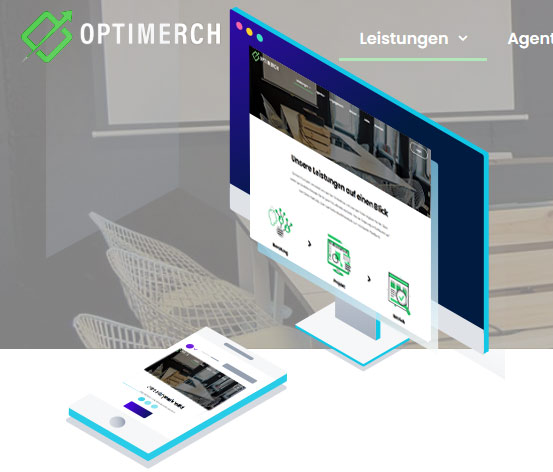 two devices with Optimerch screens