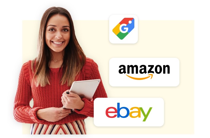Verkaufe auf Marktplätzen wie Amazon, eBay oder Google Shopping