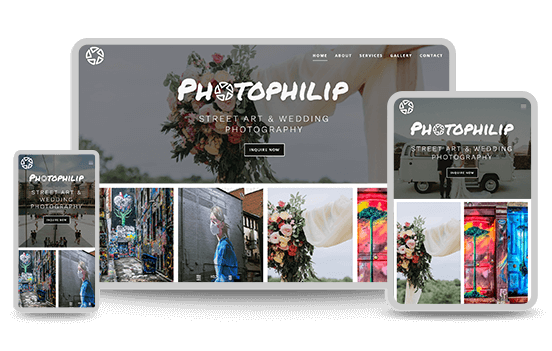 Sample photography website for design service