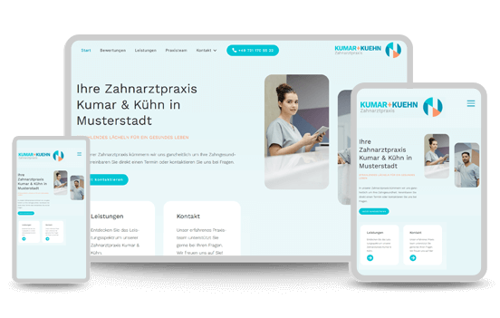 Beispielseite Zahnmedizin Website Design Service