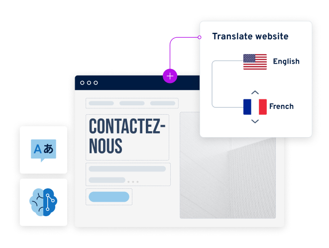 Make your website available in multiple languages using the Website Translator.