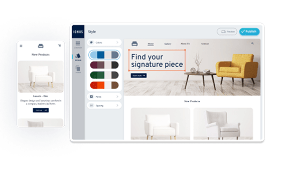 Femme souriante travaillant sur un ordinateur portable dans un espace de coworking moderne, avec des éléments numériques stylisés en surimpression représentant le Web, le Cloud et des outils de gestion en ligne.